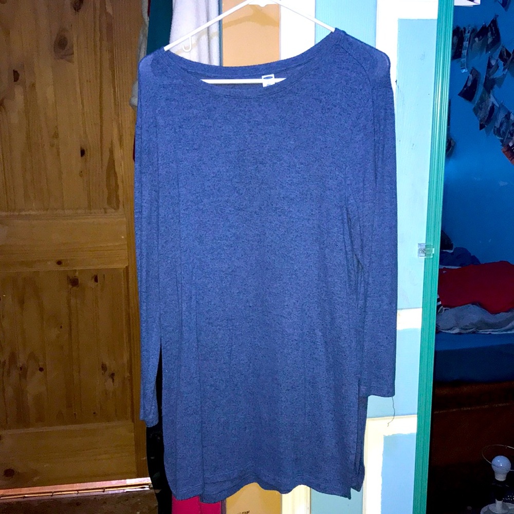 Blue long sleeve sweater